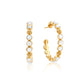 Capucine de Wulf “Berry Gem” Medium Hoop Earrings-MOP
