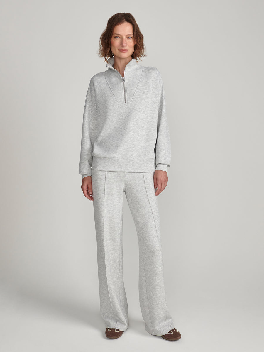 Varley “The Wide Leg” 30” Pant- Light Grey Marl