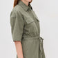 Faherty Utility Twill Mini Sundress-Coastal Sage