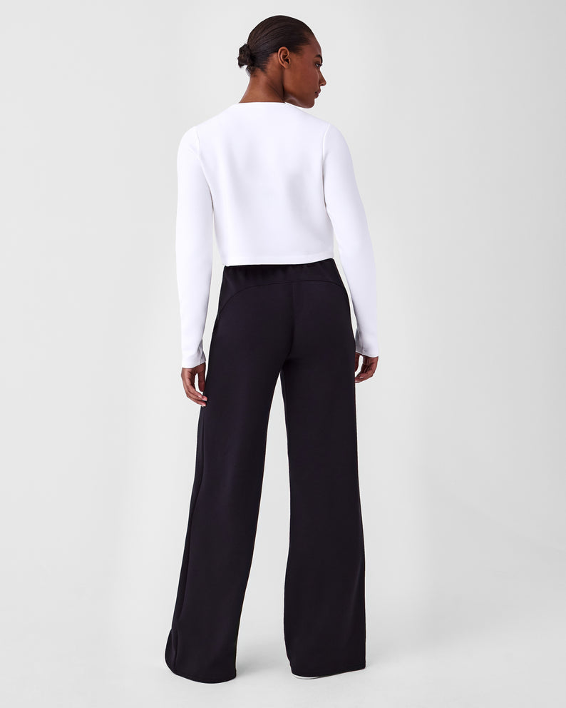 Spanx AirEssentials Cropped Long Sleeve Top-Powder