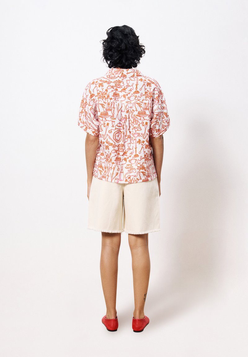 FRNCH “Aphelie” Woven Shirt-Ivory/Brick