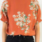 THML "Theo" S/S Loose Floral Top-Rust