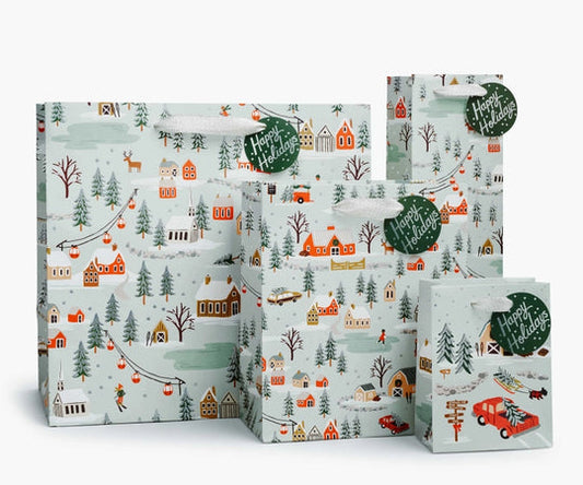 Rifle Paper Co. "Holiday Village" Gift Bags