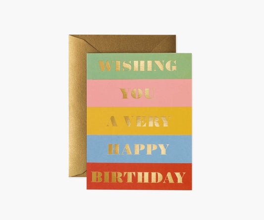Rifle Paper Co. "Wishing You a Very Happy Birthday" Card