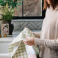 Paper Farm Press "Green Gingham" Scalloped Tea Towel