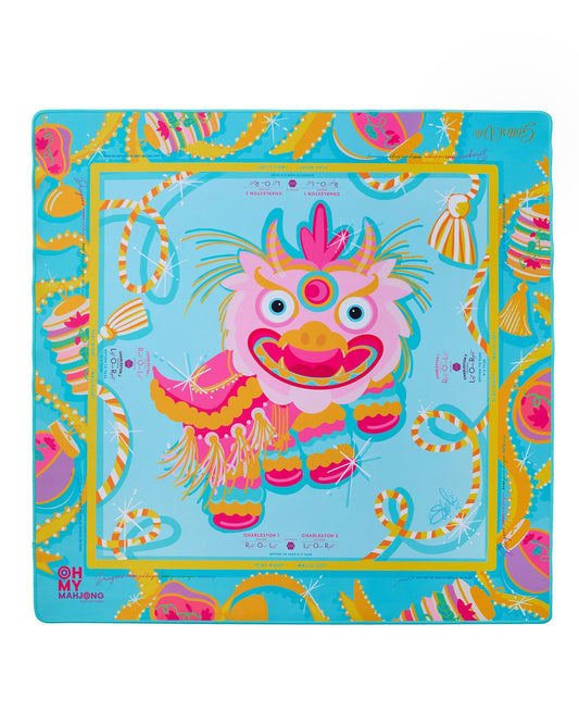 Oh My Mahjong Mahjong Mat-Pink Dragon x Glitter Ville