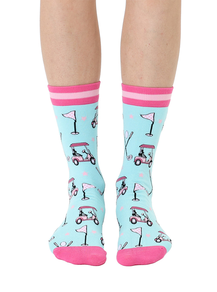 Living Royal Women's Bamboo Crew Socks - Golf