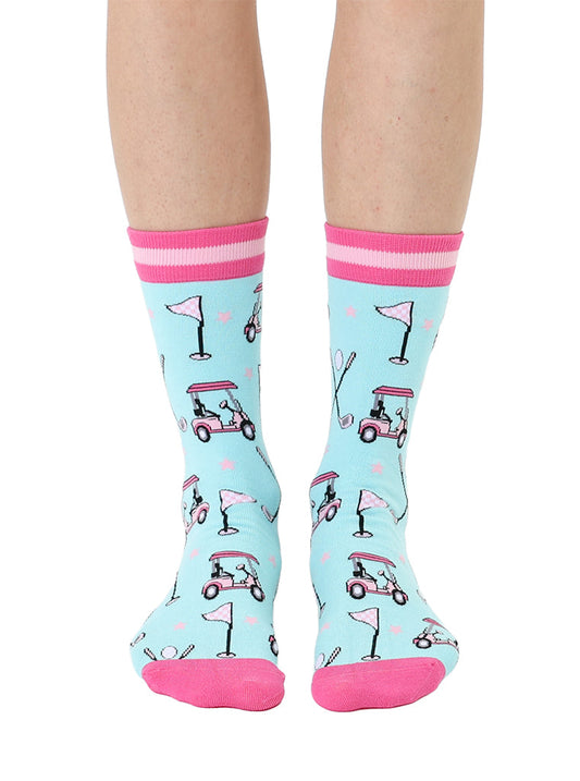 Living Royal Women's Bamboo Crew Socks - Golf