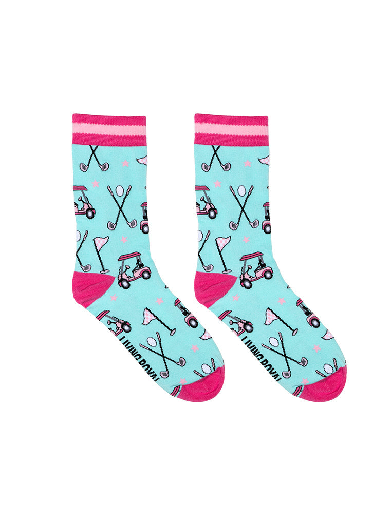 Living Royal Women's Bamboo Crew Socks - Golf