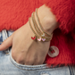 LeMel Lilah PINK Heart Everyday Stretch Bracelet- Standard 6.5"