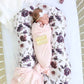 Caden Lane “Demi’s Dusty Purple Floral” Oversized Swaddle Blanket