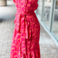 Lucy Paris "Carnation" Wrap Dress-Fuschia