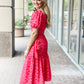 Lucy Paris "Carnation" Wrap Dress-Fuschia
