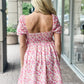 Meet Me in Santorini "Sadie" Princess Dress-Pink Paintbrush
