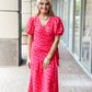 Lucy Paris "Carnation" Wrap Dress-Fuschia
