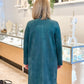 THML Chandler Faux Suede Coat-Teal