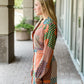 Lost + Wander "Blissful Mesa" Mini Dress-Orange Multi