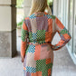 Lost + Wander "Blissful Mesa" Mini Dress-Orange Multi
