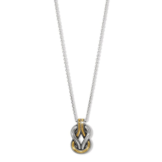 Brighton Interlok Harmony Two Tone Necklace Gift Box-Silver/Gold