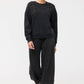 Johnny Was French Terry Beaded Sweatshirt - Charcoal Heather