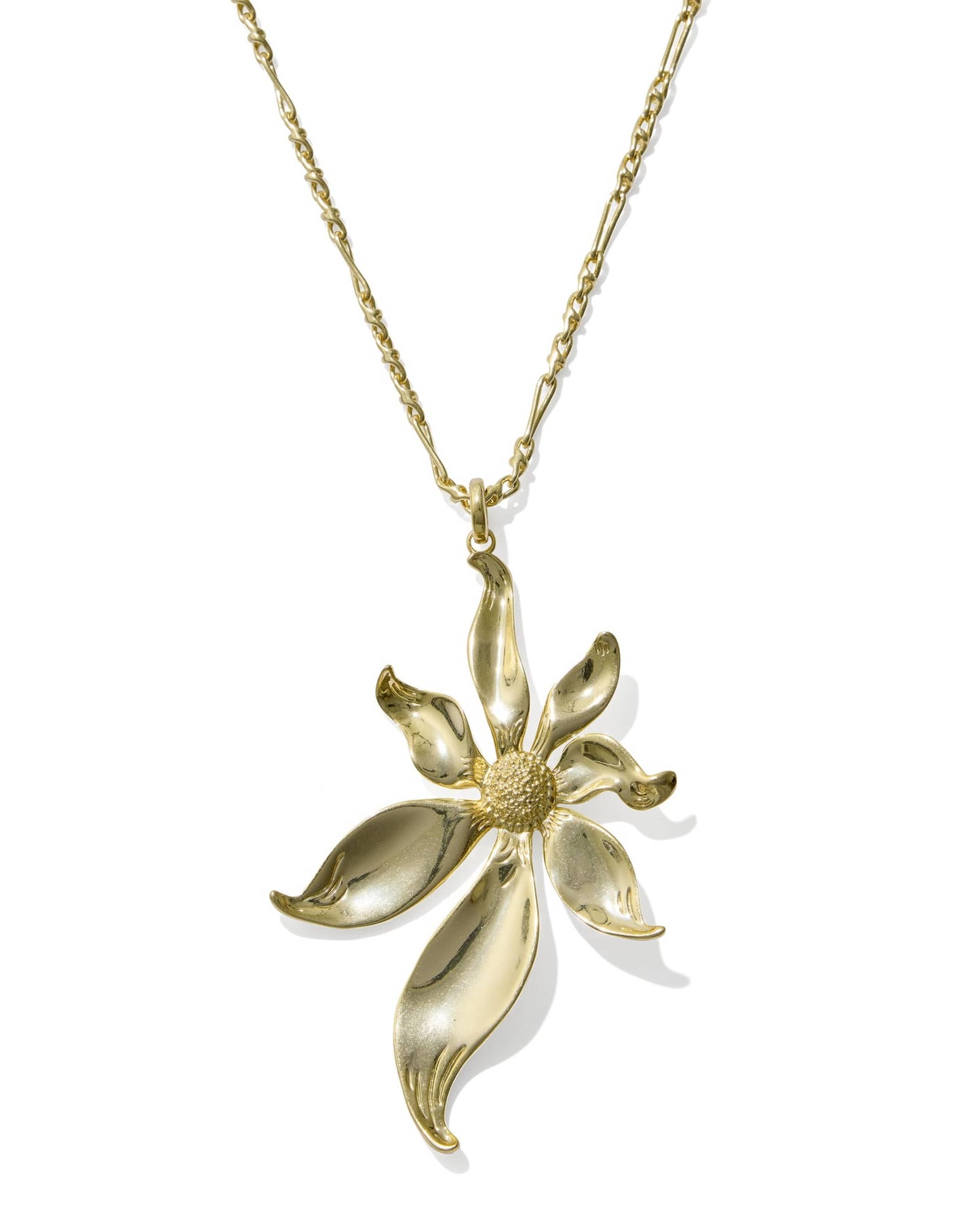 Kendra Scott Anya Flower Long Pendant Necklace-Gold