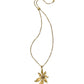 Kendra Scott Anya Flower Long Pendant Necklace-Vintage Gold