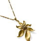 Kendra Scott Anya Flower Long Pendant Necklace-Vintage Gold