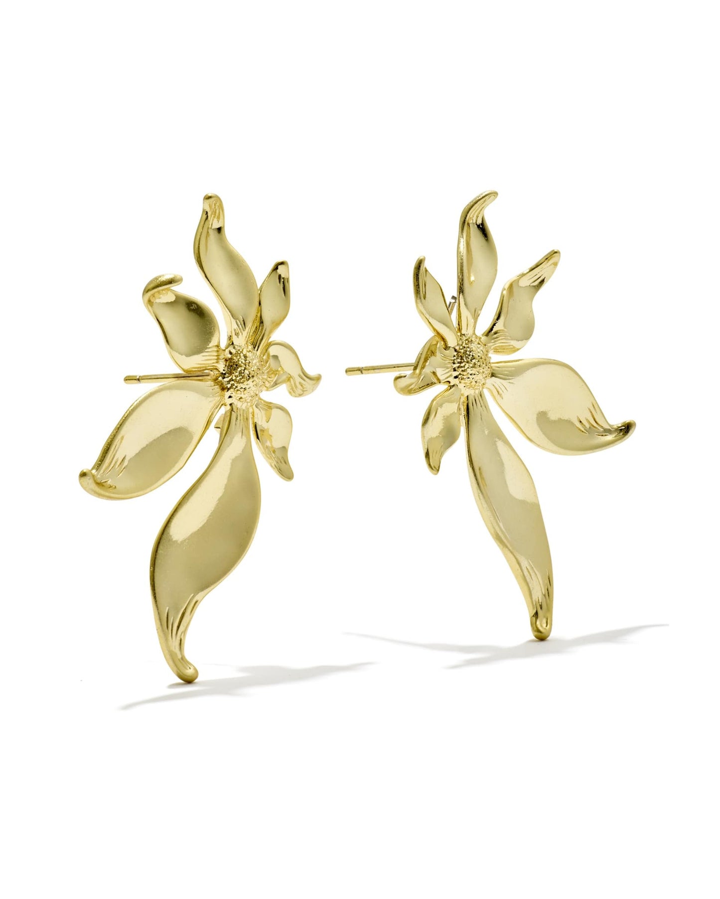 Kendra Scott Anya Flower Stud Earrings-Gold