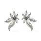 Kendra Scott Anya Flower Stud Earrings-Vintage Silver