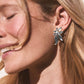 Kendra Scott Anya Flower Stud Earrings-Vintage Silver