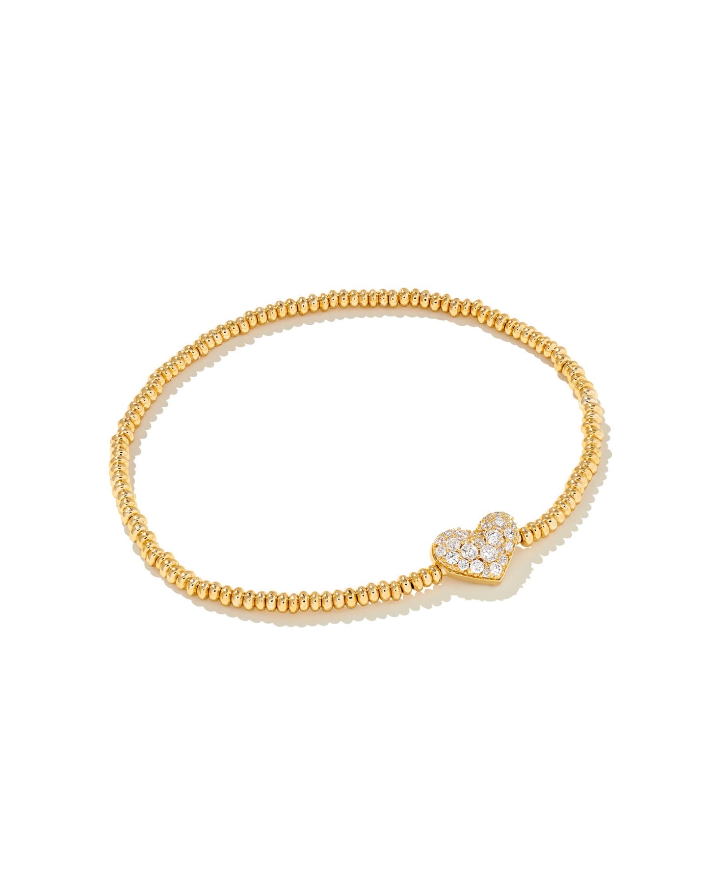 Kendra Scott Ari Pave Crystal Stretch Bracelet-Gold White Crystal