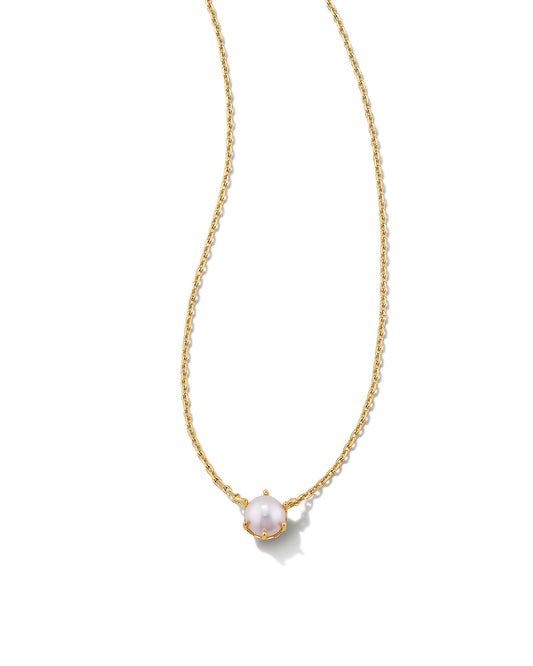 Kendra Scott Ashton Pendant Necklace-Gold/Freshwater Pearl