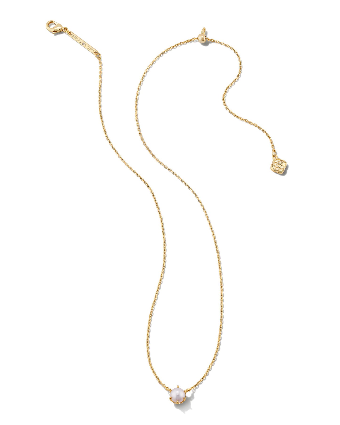 Kendra Scott Ashton Pendant Necklace-Gold/Freshwater Pearl