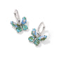 Kendra Scott Bianca Butterfly Huggie Earring-Silver Bright Aqua Mix
