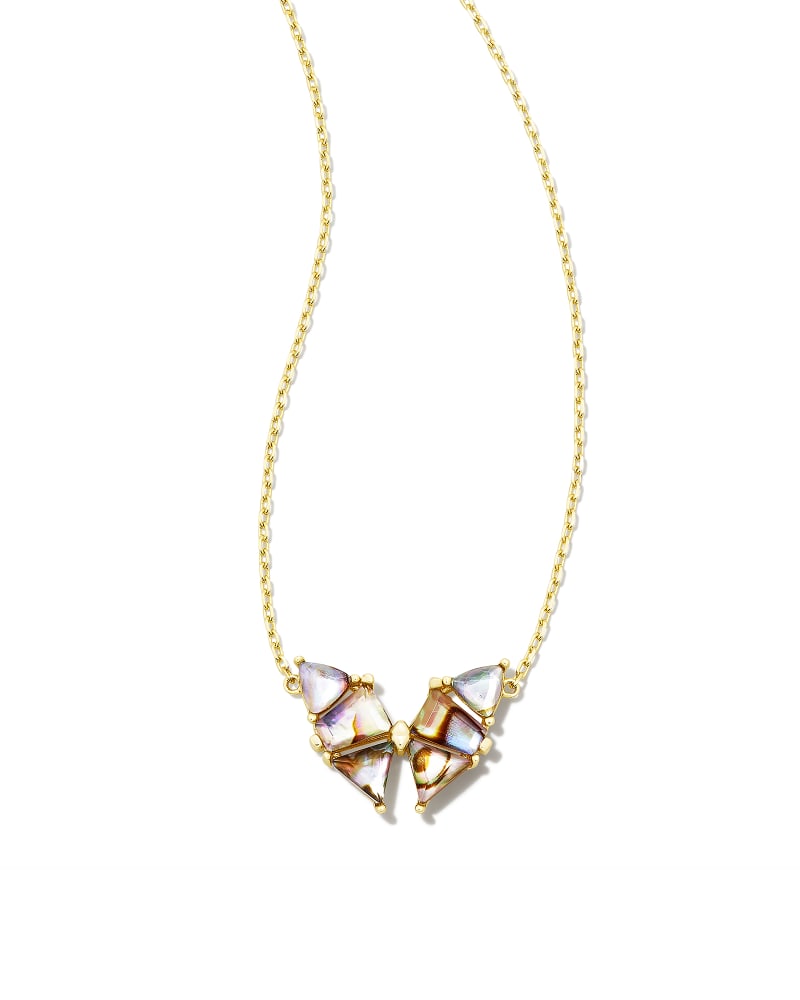 Jolie Gold Pendant Necklace in Dichroic Glass | Kendra Scott