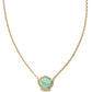 Kendra Scott Brynne Shell Pendant Necklace-Gold Sea Green Chrysocolla