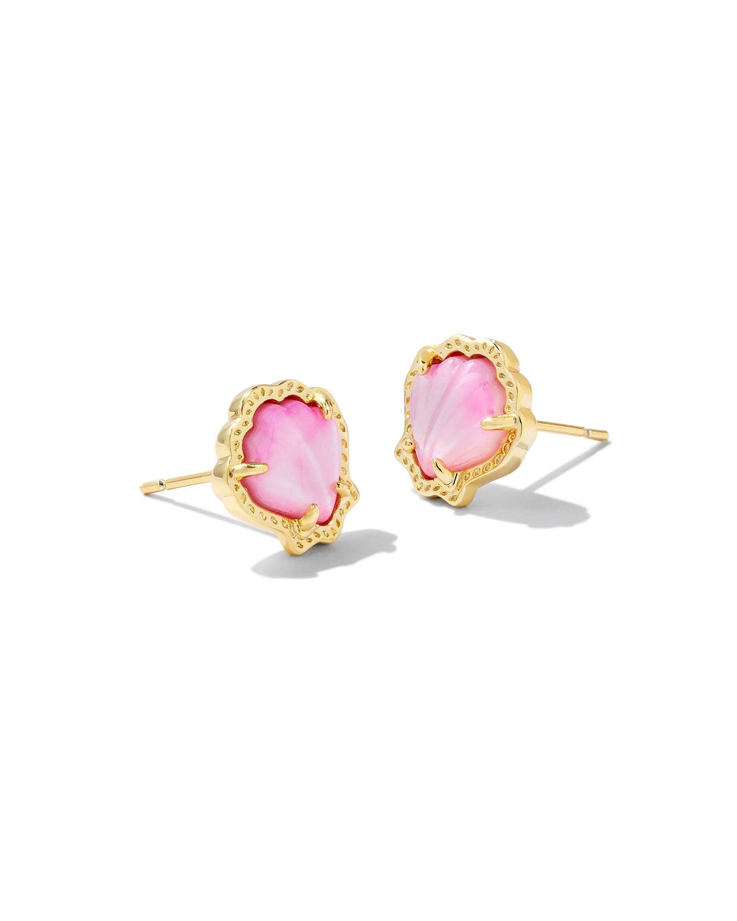 Kendra Scott Brynne Shell Stud Earring- Gold Blush MOP