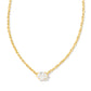 Kendra Scott Cailin Pendant Necklace-Gold/White CZ