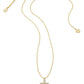 Kendra Scott Cross Pendant Necklace-Gold/White CZ