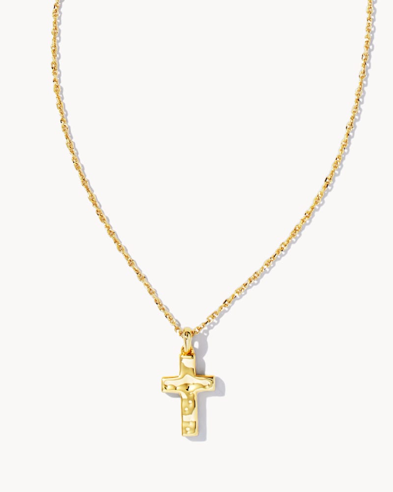 Kendra Scott Cross Pendant Necklace-Gold