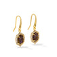 Kendra Scott Daphne Crystal Frame Drop Earring-Gold Bronze Purple Amethyst