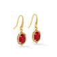 Kendra Scott Daphne Crystal Frame Drop Earring-Gold Dark Pink Illusion