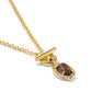 Kendra Scott Daphne Crystal Frame Toggle Necklace-Gold Bronze Purple Amethyst