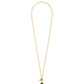 Kendra Scott Daphne Crystal Frame Toggle Necklace-Gold Green Malachite