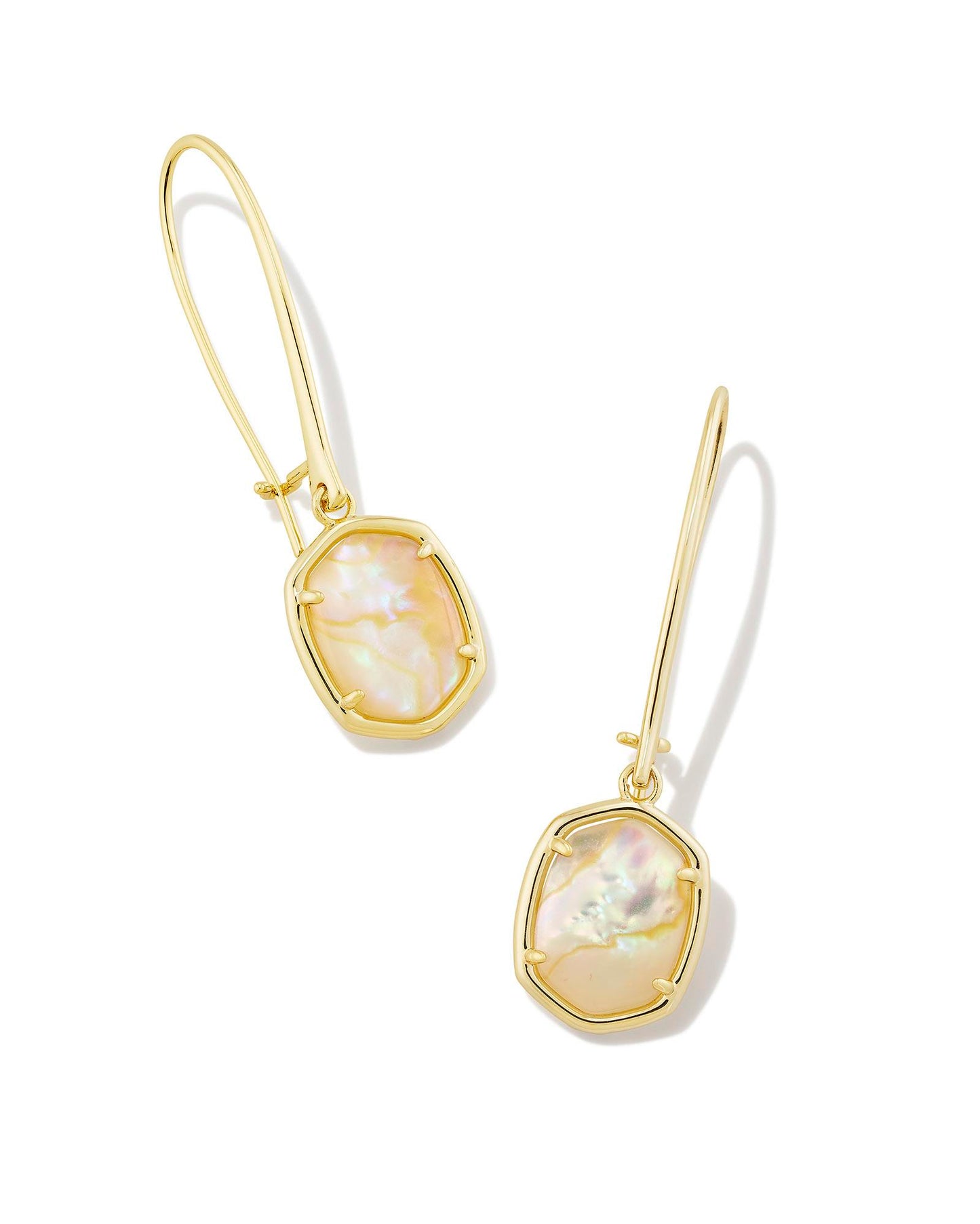 Kendra Scott Daphne Wire Drop Earring-Gold Iridescent Abalone