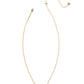 Kendra Scott Elisa Color Burst Framed Necklace-Gold Neon Pink