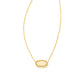 Kendra Scott Elisa Satellite Short Necklace-Gold Yellow Opal