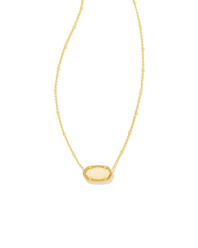 Kendra Scott Elisa Satellite Short Necklace-Gold Yellow Opal