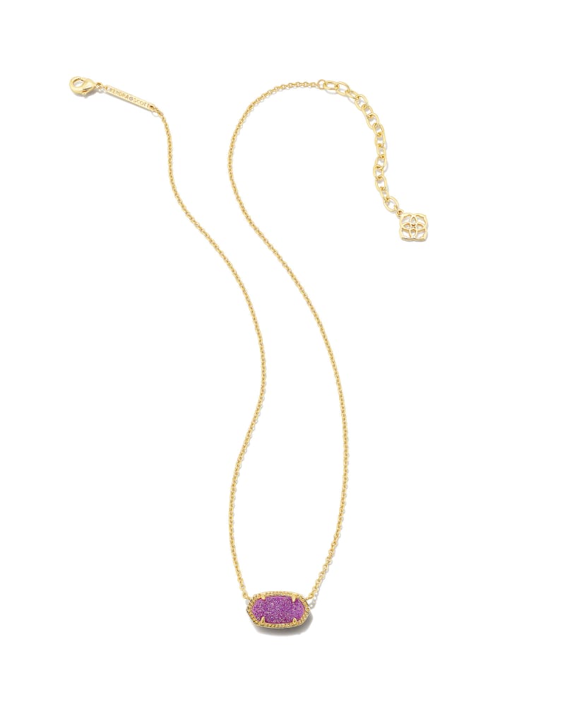 KENDRA SCOTT Elisa Multi Strand Gold Necklace In Mulberry Pink Drusy NWT -  Jewelry