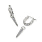 Kendra Scott Fate Huggie-Silver/White CZ